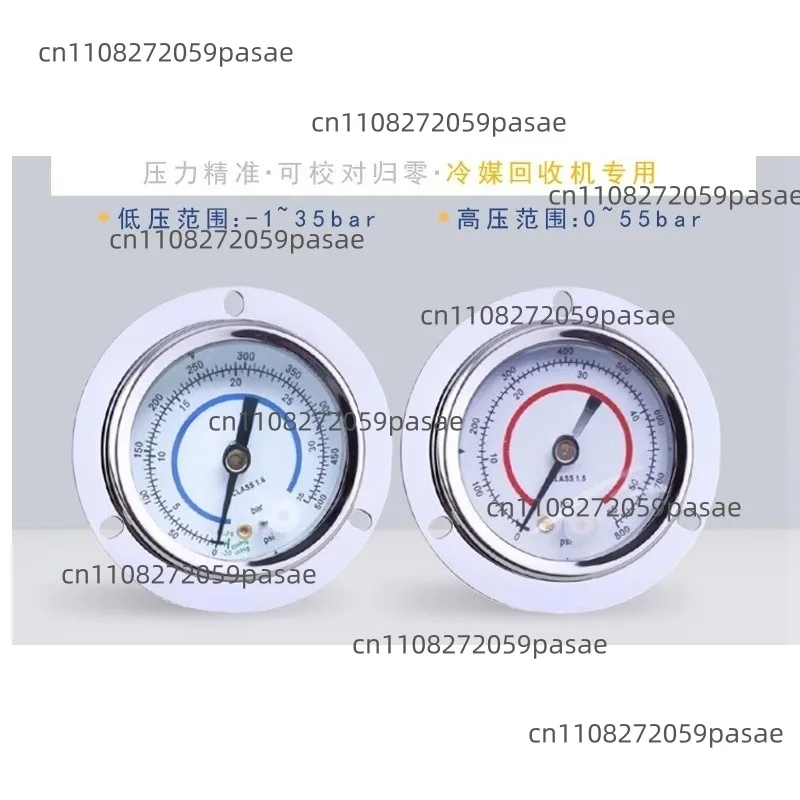 Recovery Unit Shock-Resistant High/Low Pressure Gauges / Refrigerant Recovery Unit Accessories (12L/24L Universal Type)