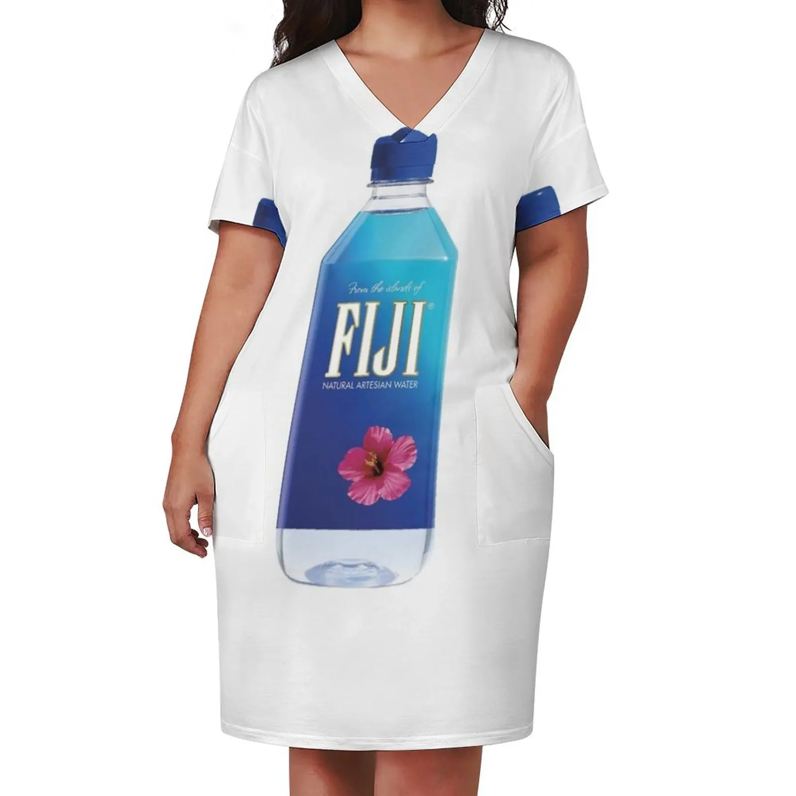 FIJI WATER BOTTLE - Modern Design Loose Pocket Dress dress summer woman dress 2025