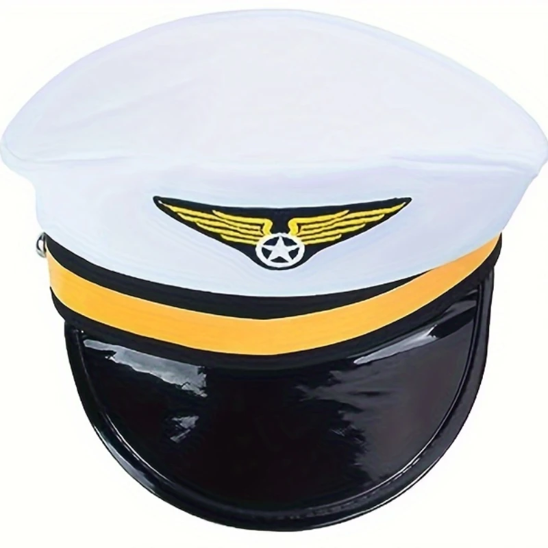 Party Dress up Pilot clothing Accessories Airline Pilot Captain\'s hat epaulette Sunglasses badge bow Tie accessories