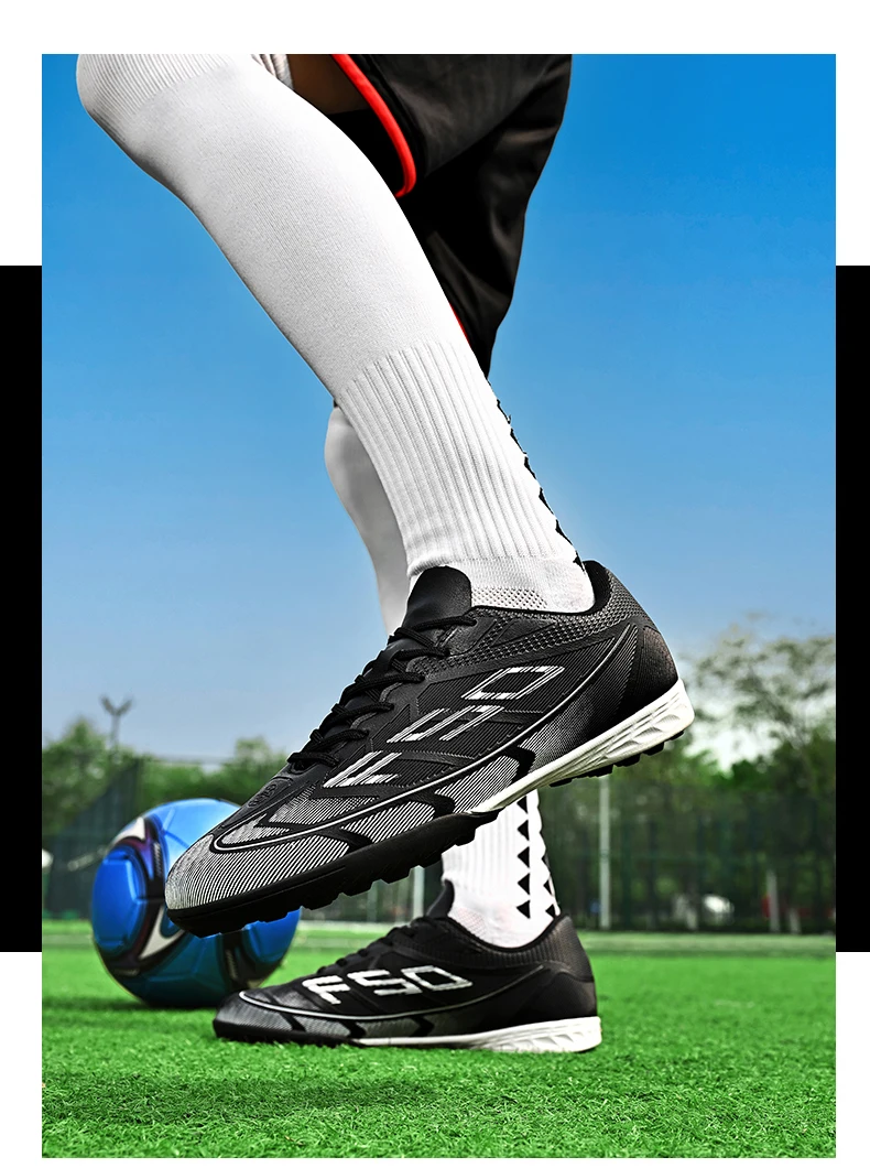Neue Herren-Fußballschuhe Futsal High Ankle Atmungsaktiv Rutschfest Hochwertige Ultraleichte Fußballschuhe Sportschuhe für Outdoor-Wettkämpfe – Detail 23