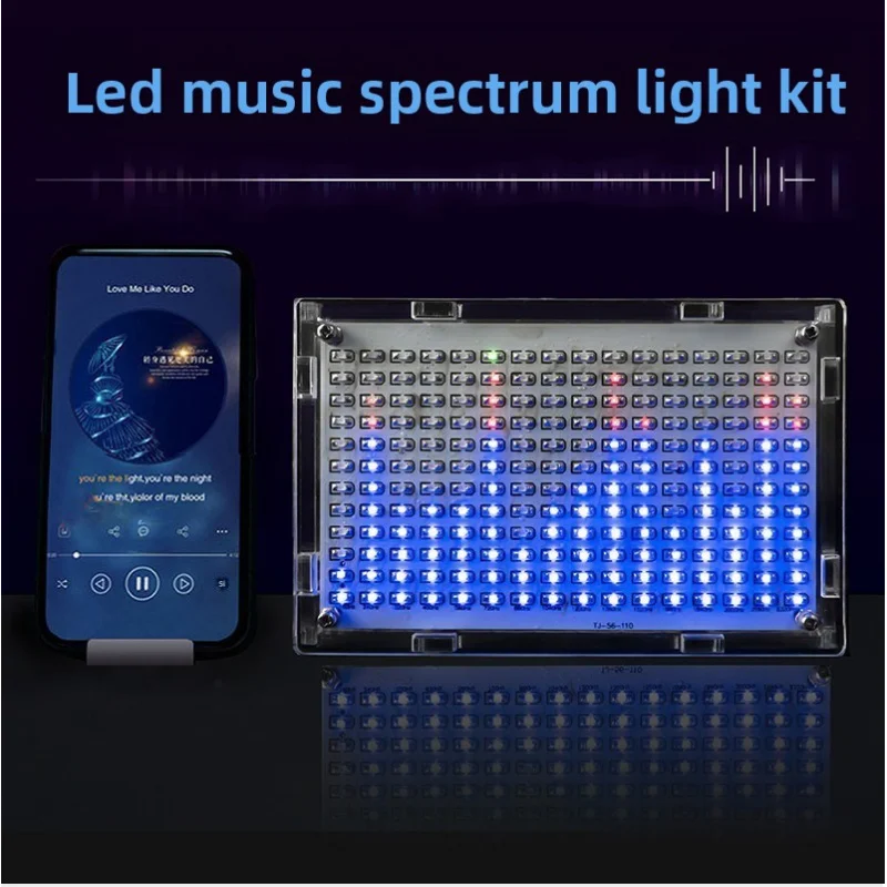 Music Display Speaker Welding Kit Colorful LED Music 51 MCU DIY Electronic Parts