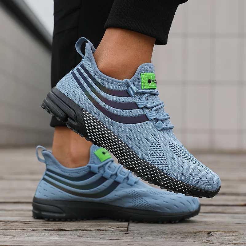 Sneakers for Men Casual Outdoor Comfortable Mesh Hiking Sports Soft Sole Anti Slip Fashion Black Tennis Vulcanized Jogging Shoes