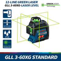 BOSCH GLL3-60XG 12 Lines Laser Level Green 3D Level Self-leveling 360 Horizontal & Vertical Cross bosch Measuring Tool