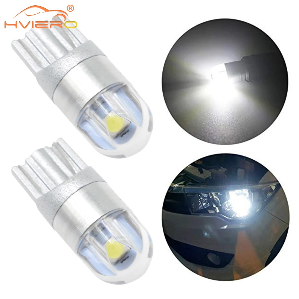 

2Pcs T10 W5w Car Bulb 3030 2SMD Turn Signal License Plate Light Trunk Lamp Clearance Reading Lighting Canbus Auto Interior Bulbs