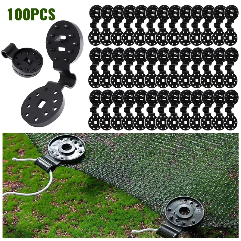 5-100pcs Awning Plastic Clips Outdoor Shade Cloth Net Clip Camping Garden Tool Garden Buildings Fence Net Fix Clamp Awning Hook