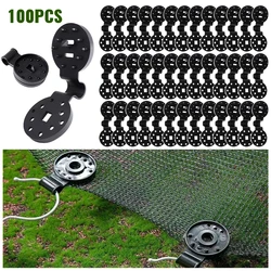 Grampos plásticos do toldo para o pano da sombra, grampo para acampar, ferramenta do jardim, cerca do edifício, braçadeira do reparo, gancho, exterior, 10-100Pcs