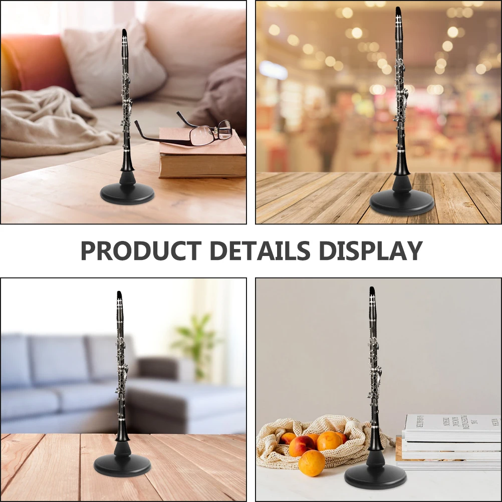 

Flute Black Tube Bracket Music Stand Clarinet Portable Stands Detachable Musical Instrument