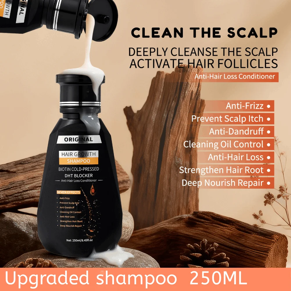 Natural Ginger Anti Hair Loss Shampoo Improves Follicle Health Strengthens Hair Roots Nourishing Hair Care