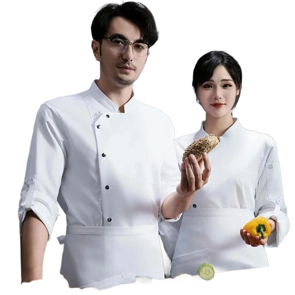 2025 Autumn/Winter Long-Sleeve Chef Jacket for Bakers - Men's Baking Workwear for Western Restaurants & Hotels