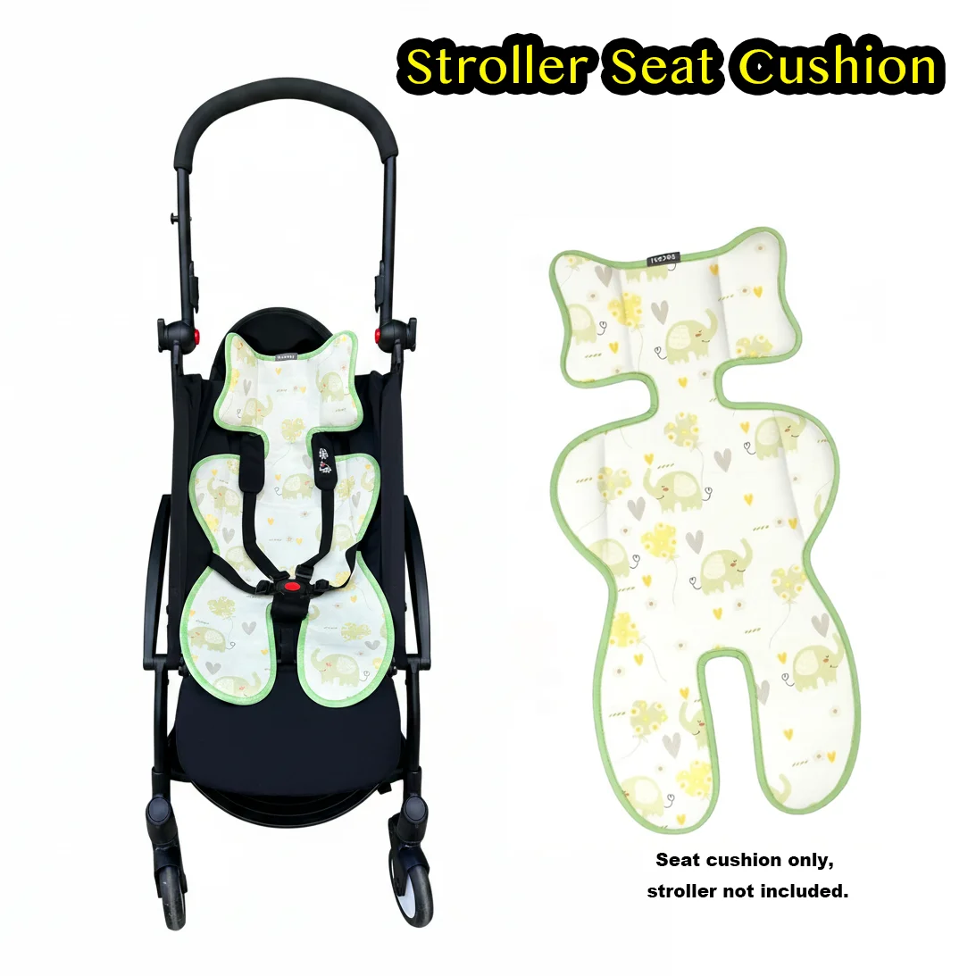 Breathable Baby Stroller Seat Cushion, Universal Soft Fit Cushion Pad for Carriage Bassinet Pram