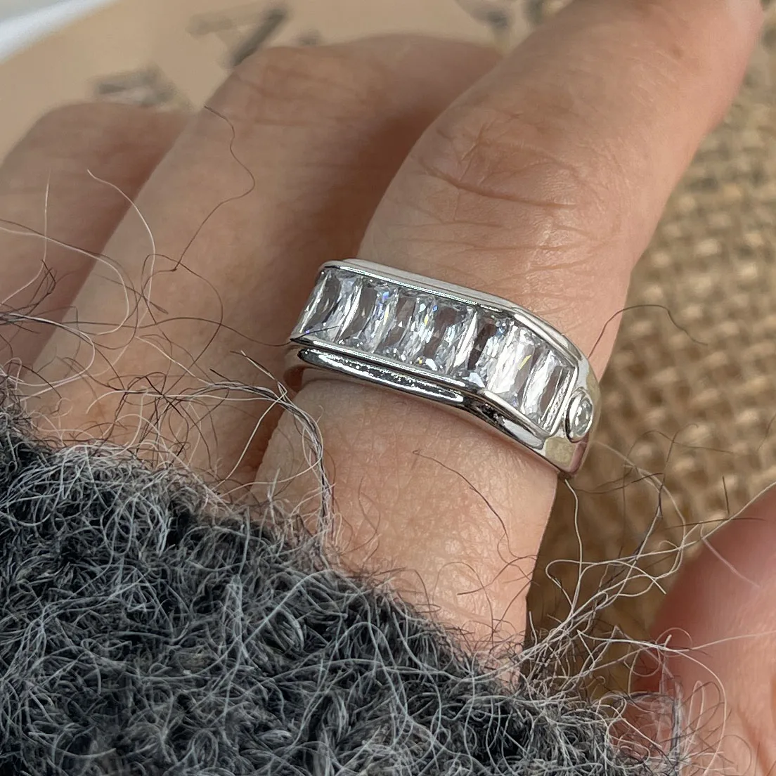 Women's 925 Sterling Silver Adjustable Oval CZ Ring, Simple