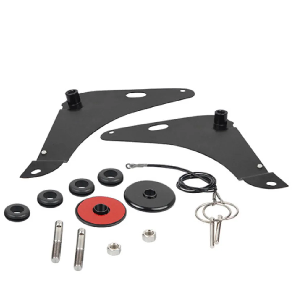 Hood Pin Kit for Dodge For Challenger 2008 2009 2010 2011 2012 2013 2014 2015 2016 with Stainless Steel Pins and Hooks view 4