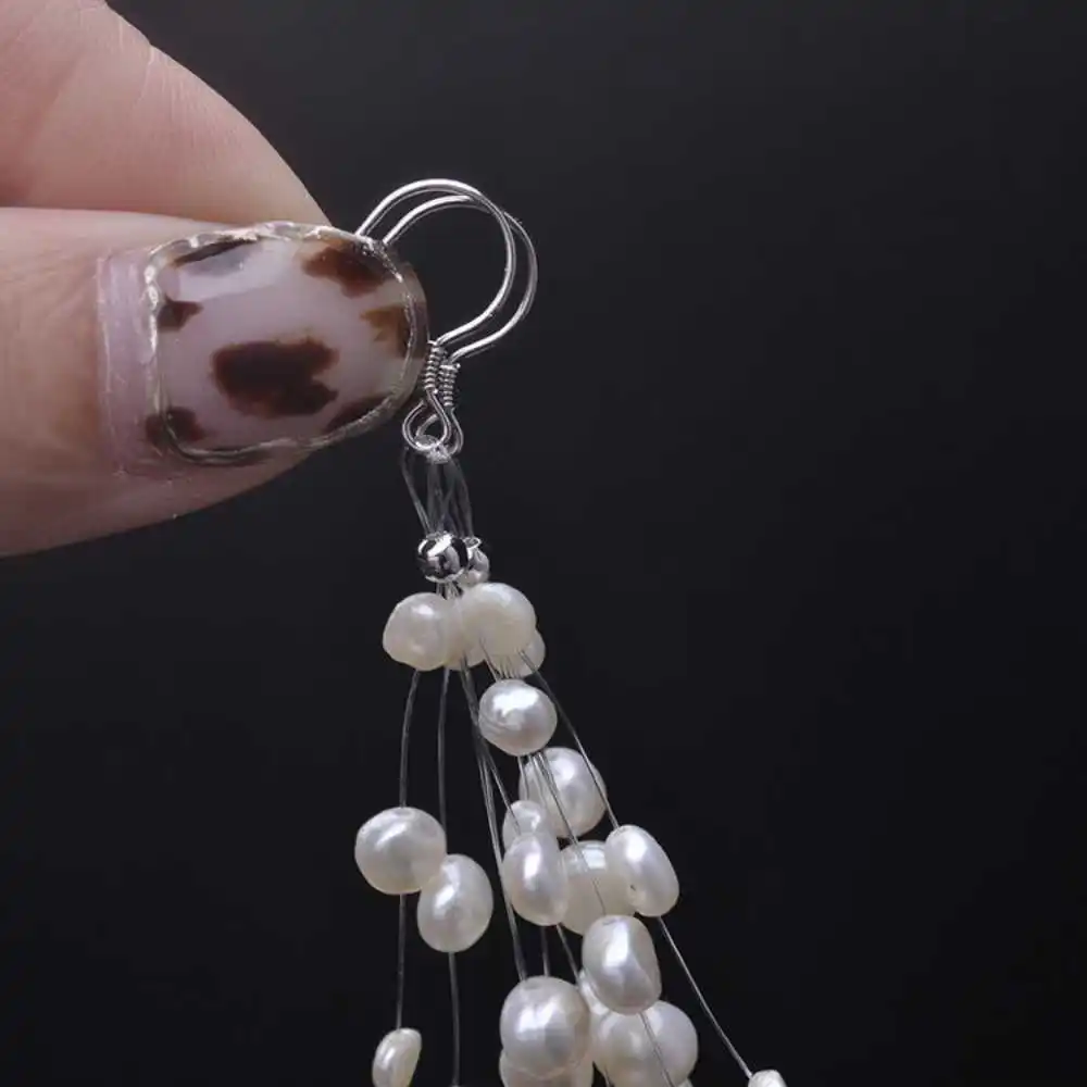 Natural Freshwater Pearl Earrings Grapes Cluster eardrop Lucky Aquaculture Party Freshwater Women