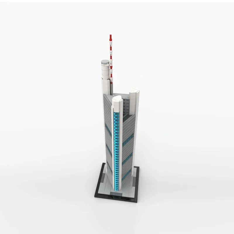 

HtMoc 864PCS commerzbank tower Building Blocks World Famous Architecture Bricks City Street View Toys Gifts For Children