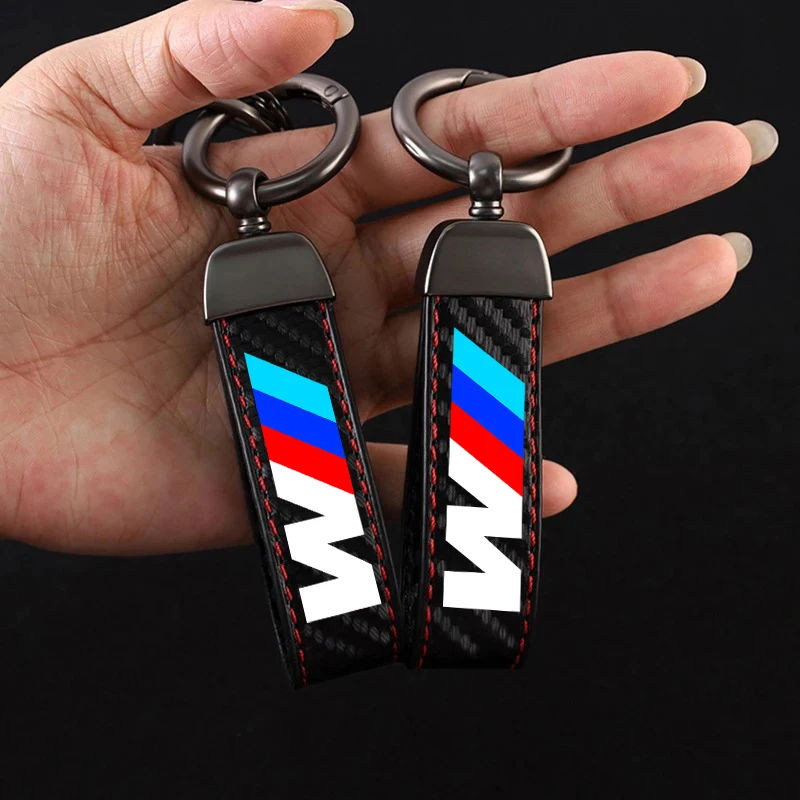 

Carbon fiber Key Chain Rings Logo Car Keychain for BMW X1 X3 X4 X5 E46 E90 F20 E60 E39 F10 M1 M2 M3 M5 M6 E87 M Power Accessorie