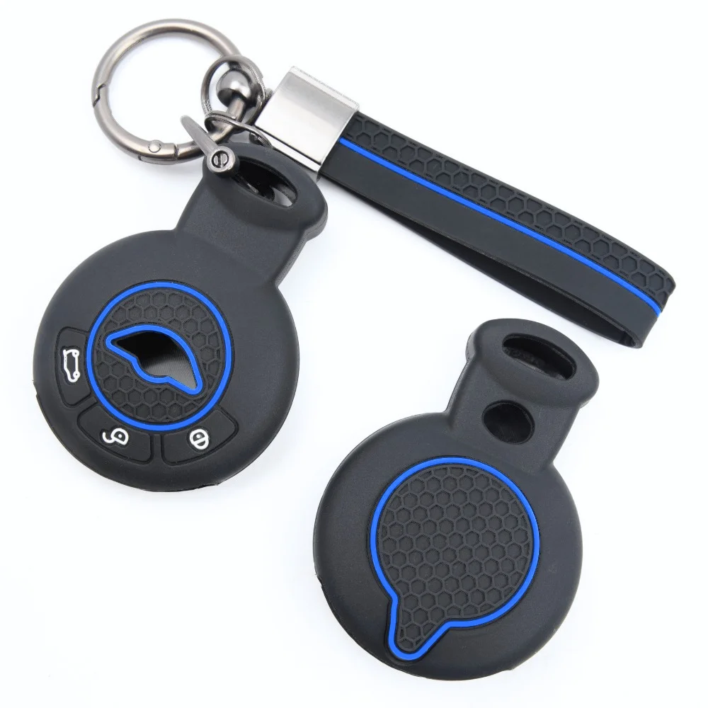 Soft Silicone Key Fob Case For BMW Mini Cooper Clubman Countryman Paceman Roadster R56 R57 CAS3 with buckle strap