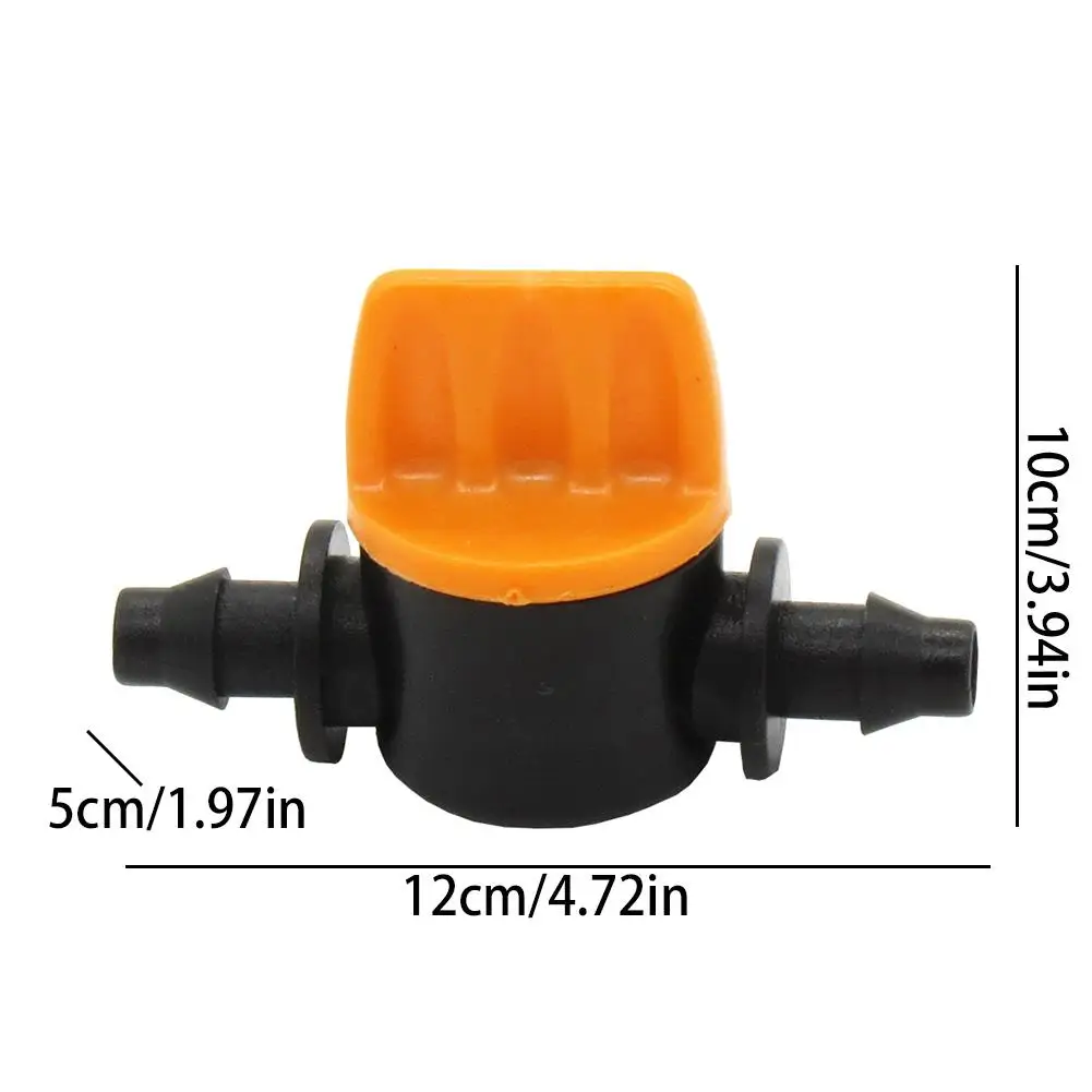 20PCS Drip Irrigation Valve 4/7MM Drip Irrigation Switch, 4MM PVC Pipe Drip Irrigation Mini Valve For Greenhouse Garden Law D9R1