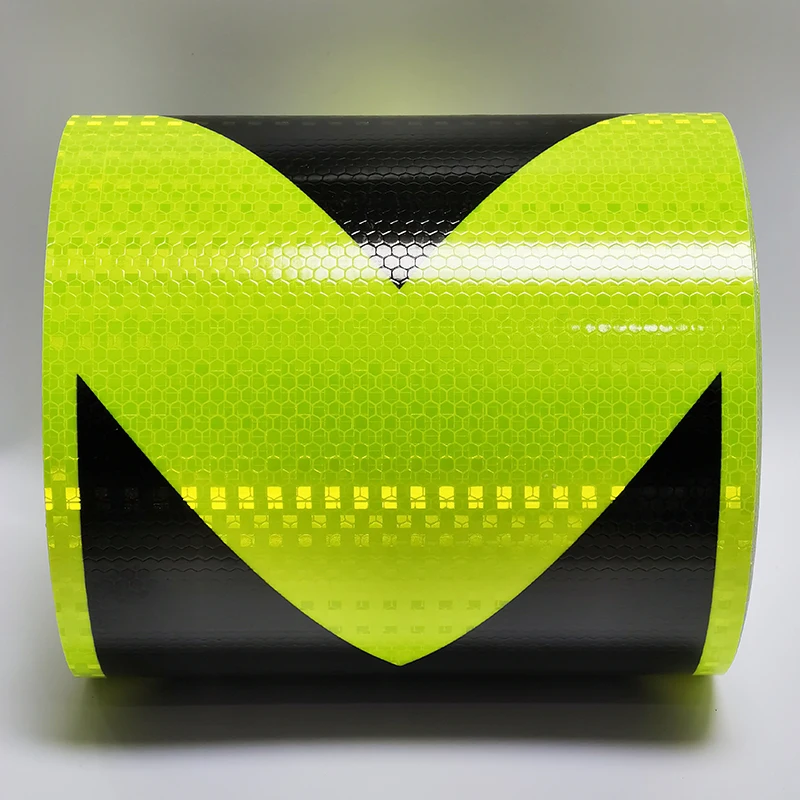 20cm*5M Fluorescent Black Reflective stickers Arrow Waterproof Safety Tape Adhesive Reflectors Conspicuity Film For Vehicles Car