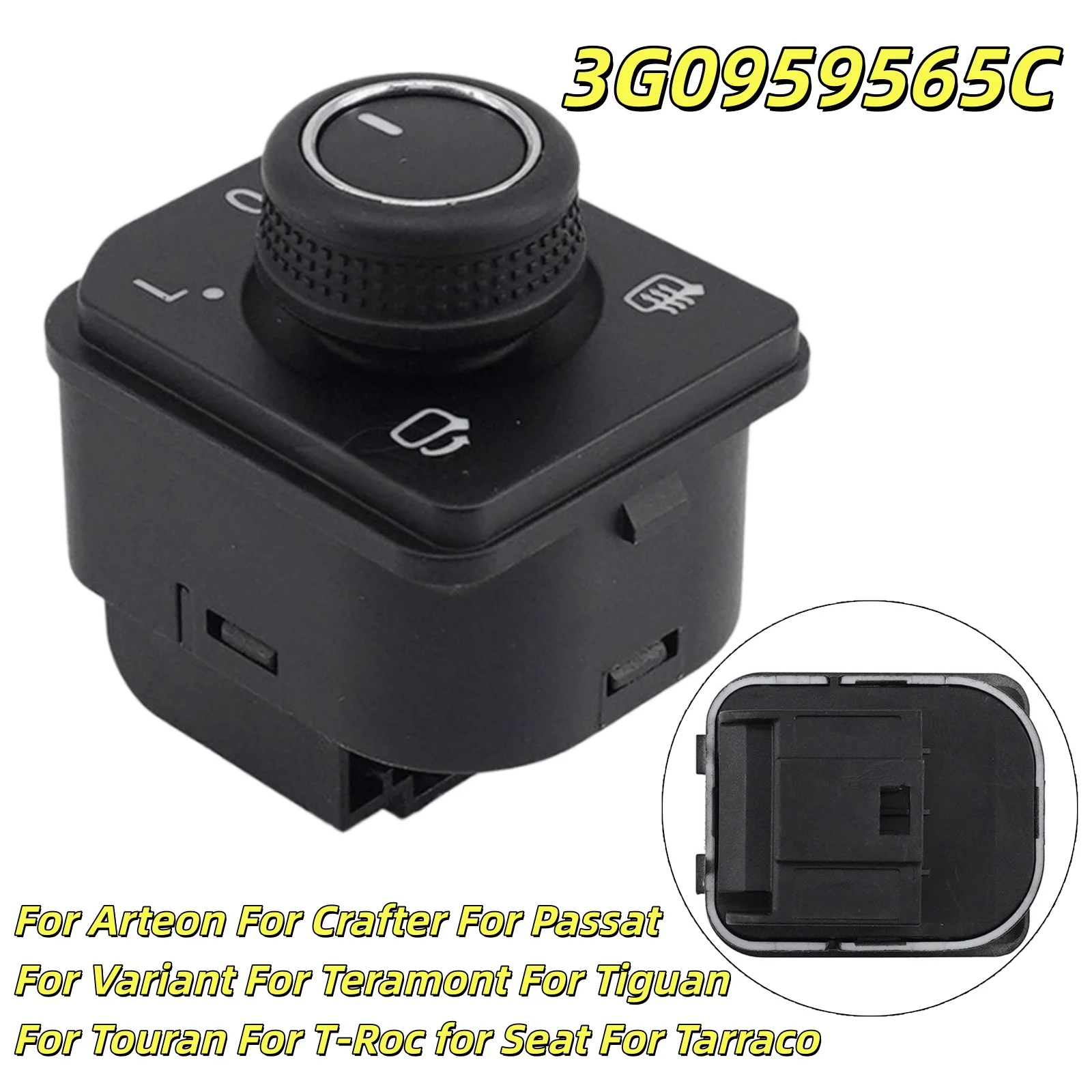 Rearview Mirror Control Switch 3G0959565C For Arteon For Crafter For Passat For Variant For Teramont For Tiguan For Touran