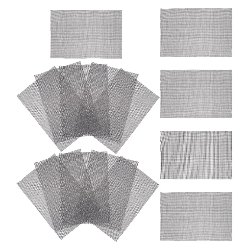 

15Pcs Flower Pot Hole Mesh Pad Rectangular 20x30cm Breathable Drainage Screen Prevent Soil Leakage Garden Office Planter Mesh