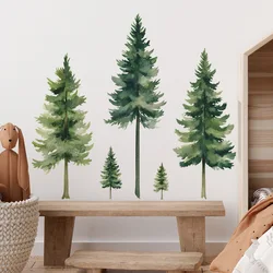2Pcs Large Tropical Green Plant Wall Sticker Vinyl DIY Forest Trees Decals Self-adhesive for Living Room Bedroom Home Wall Decor