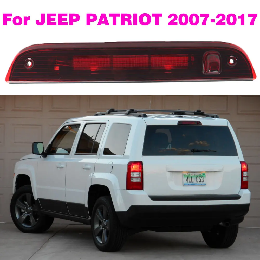 

5116236AF ABS High Mount Black Brake Warning Light Replace For Jeep Patriot 2007-2017 Rear Third Brake Stop Lamp Replacement