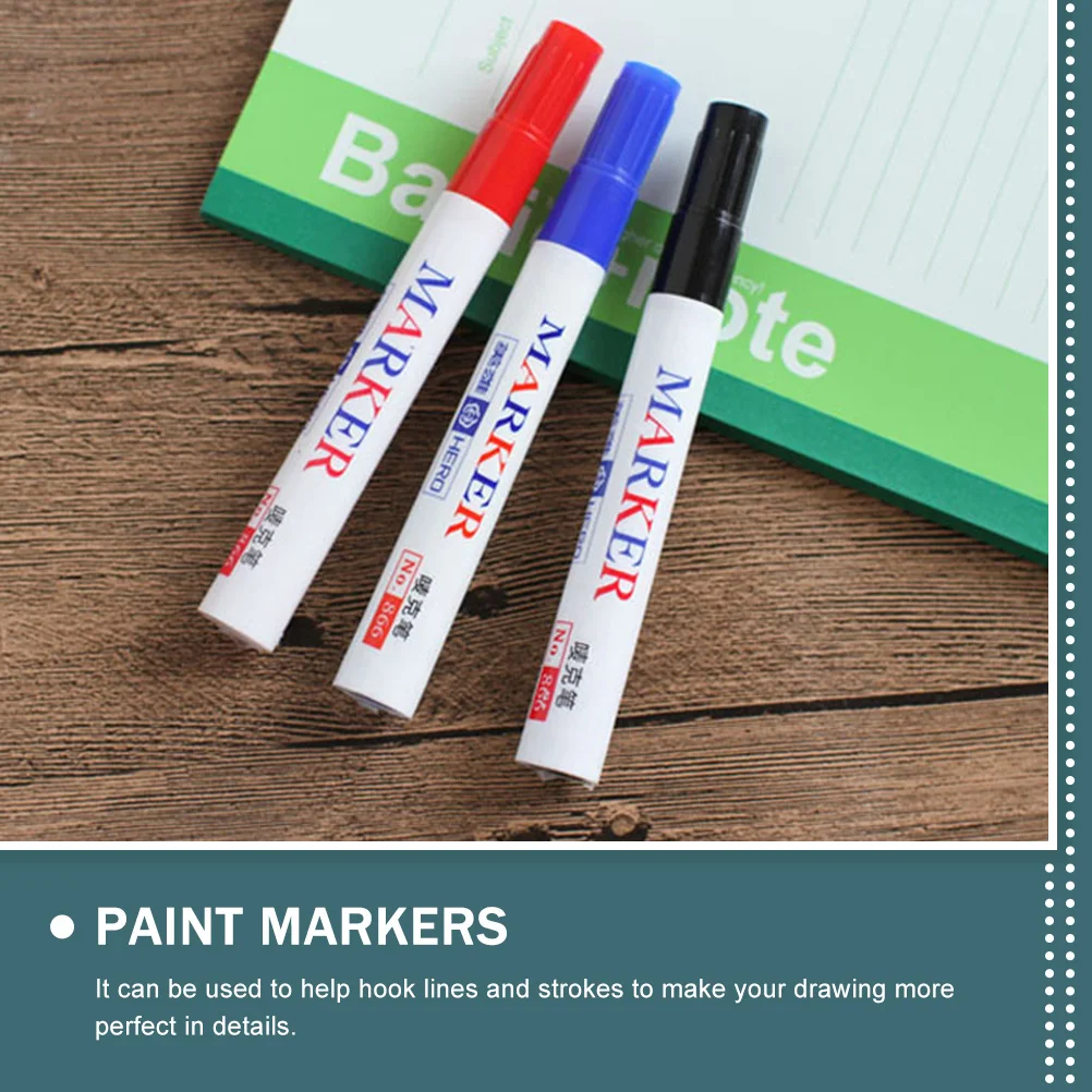 

12 Pcs Oil Based Paint Markers Watercolor Pens Smooth H Art Supplies Coloring Painting Writing Illustration Kids Adults