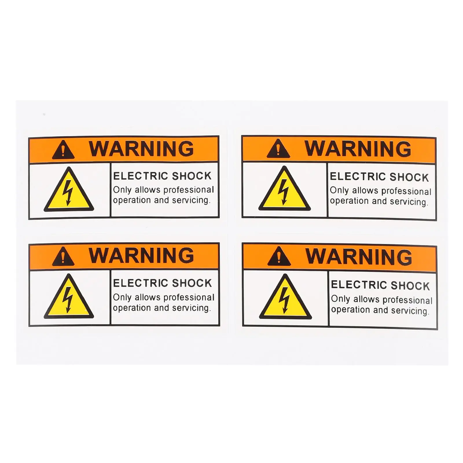 4Pcs Electric Warning Electric Panel Labels Stickers High Voltage Safety Labels PVC SelfAdhesive Signs Caution Traffic Decals