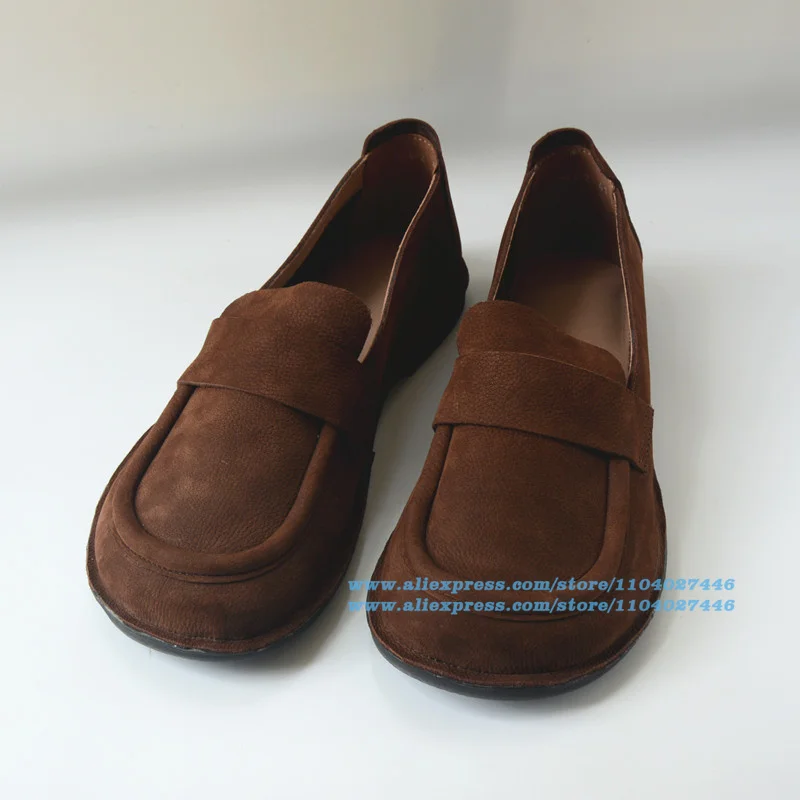 

Men's Cowhide Loafers Soft Leather Soft Sole Flats Casual Shoes Wear-Resistant Designers Trendy Luxury Handmade Men's Shoes
