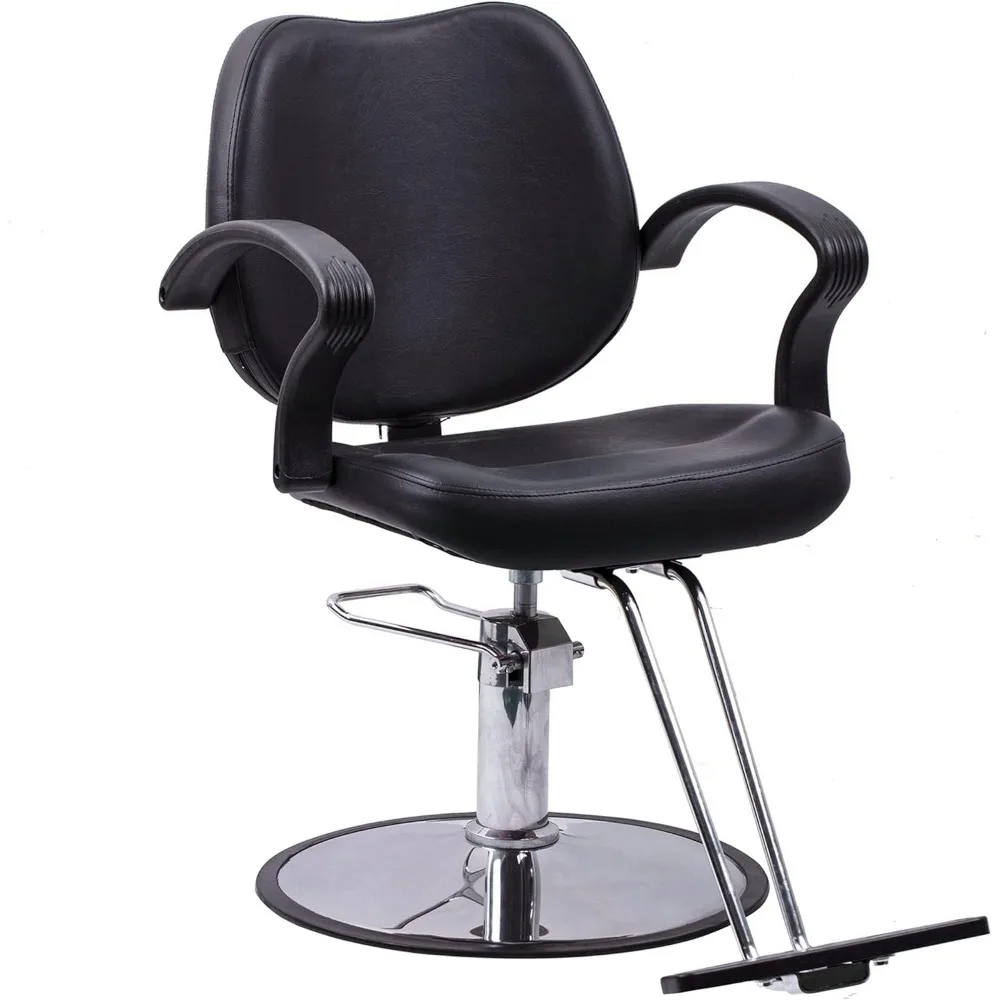 

Hair Beauty Salon Equipment Black Hydraulic Barber Styling Chair,Heavy duty hydraulic pump& adjustable height and easy lock