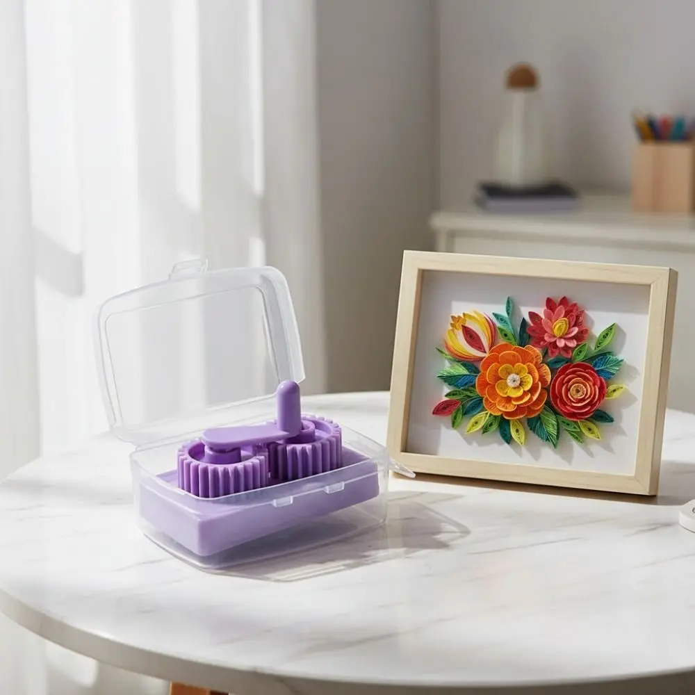 Plastic Paper Quilling Crimper Purple Crimping Function Paper Wave Making Tool Wave Making Crinkle Machine