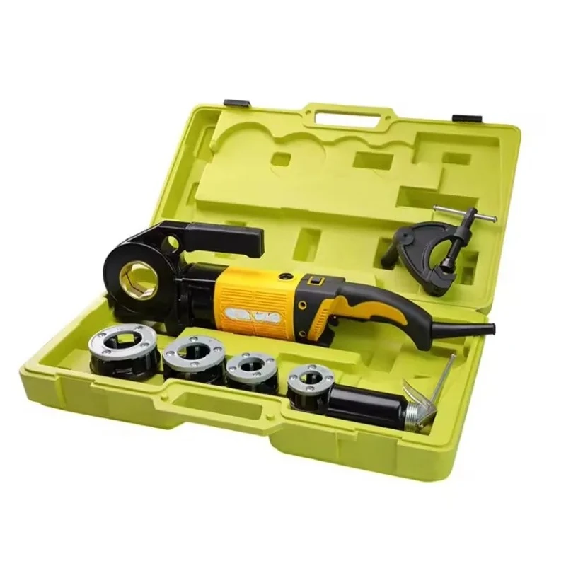 Electric Portable Pipe Threader Machine Hand Held 1/2 To 2 Inch Capacity for Galvanized Steel Pipe Threading Tool
