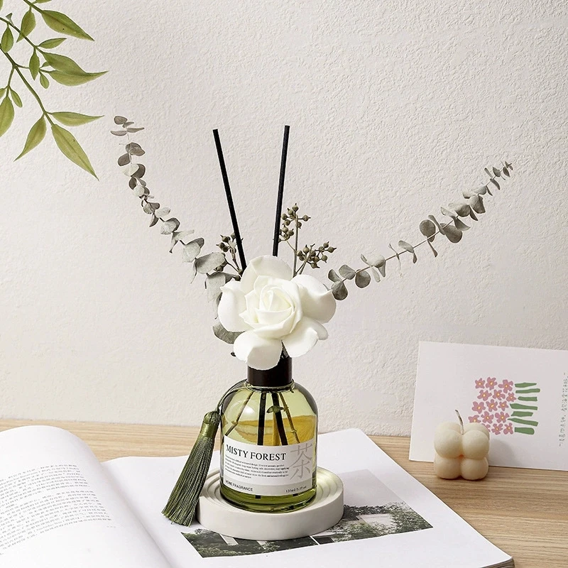 150ml Floral Arrangement Aromatherapy Diffuser - Dried Flower Bouquet Fragrance Essential Oil Toilet Fresh Air Home Decoration