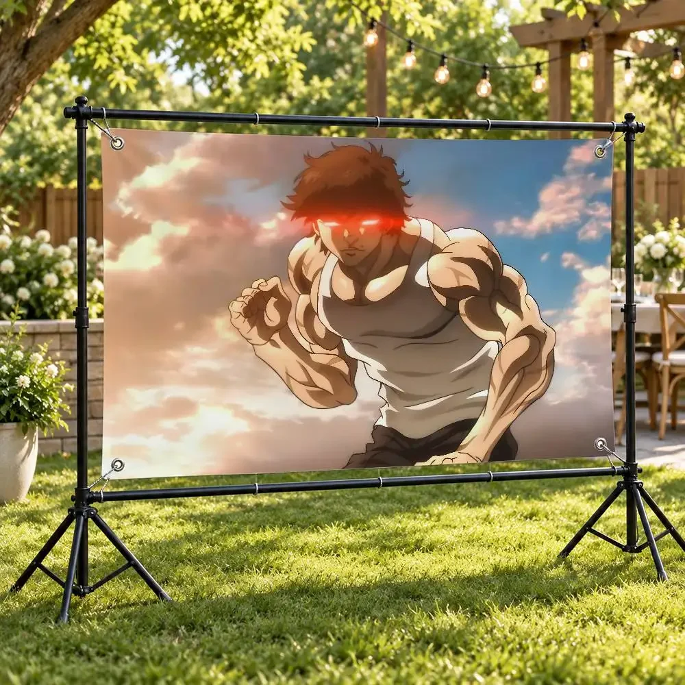 Baki the Grappler Aesthetic Wall Tapestry Flag Printed Wall Hanging Living Room Party Outdoor Decor
