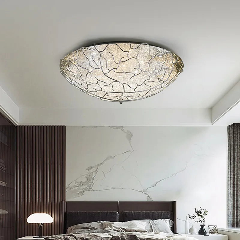 Bird nest lamp LED led round ceiling light children's room lighting Nordic lustre metal Novelty living room e27 ceiling light
