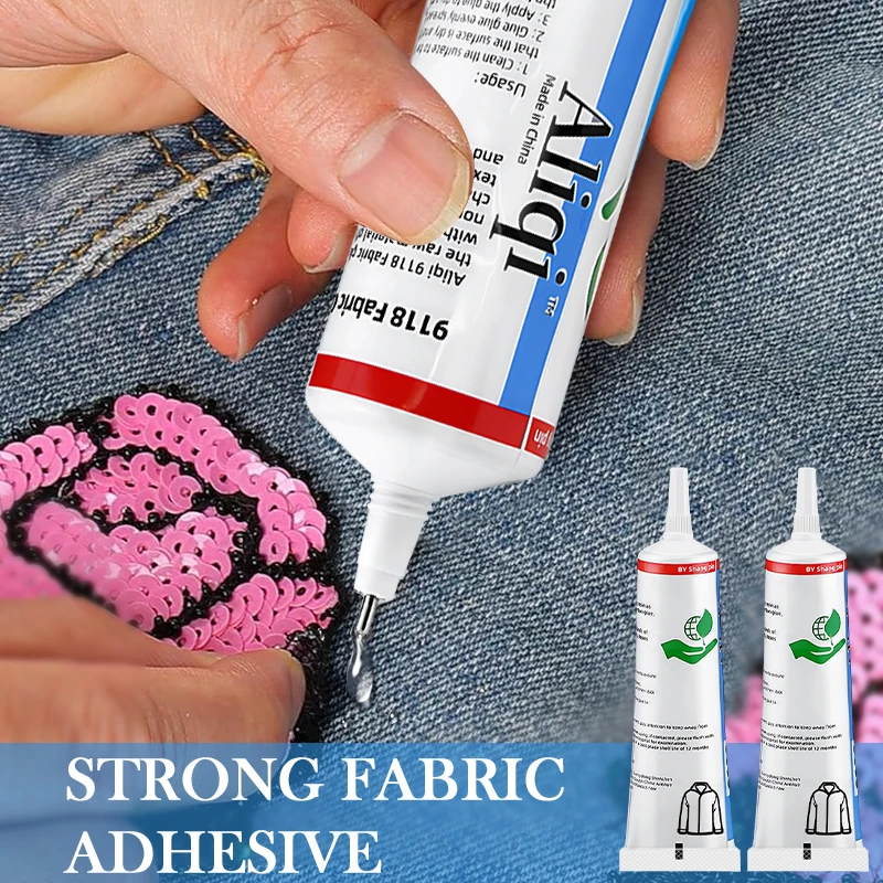 15/60ml Strong Fabric Glue Transparent Quick Dry Fabric Patching Glue Multipurpose Waterproof Fabric Sewing Glue Repair Tool