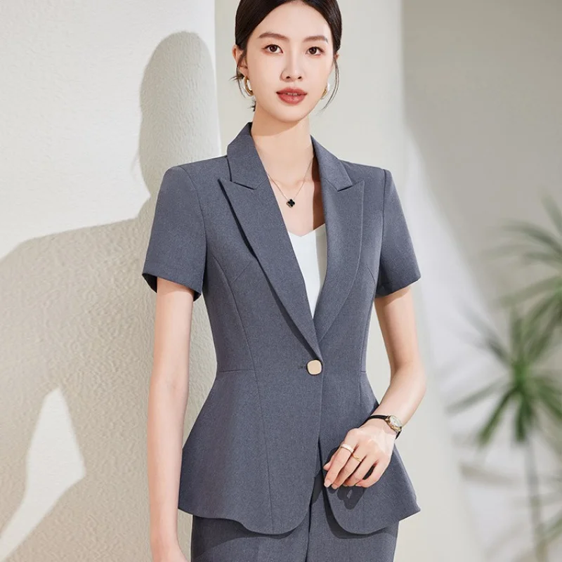 

Business Suit Women's Summer Suit Business Temperament Goddess Temperament Formal Suit Jacket Overalls