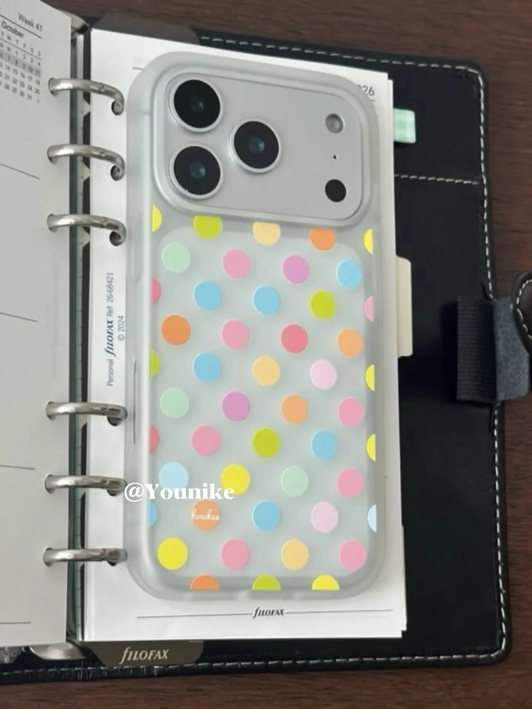 Korean Ins Colorful Polka Dots Frosted Phone Case For iPhone 18 17 16 15 14 13 12 11 Pro MAX MINI XR XS 7 8 Plus 17air 16e Cover view 3