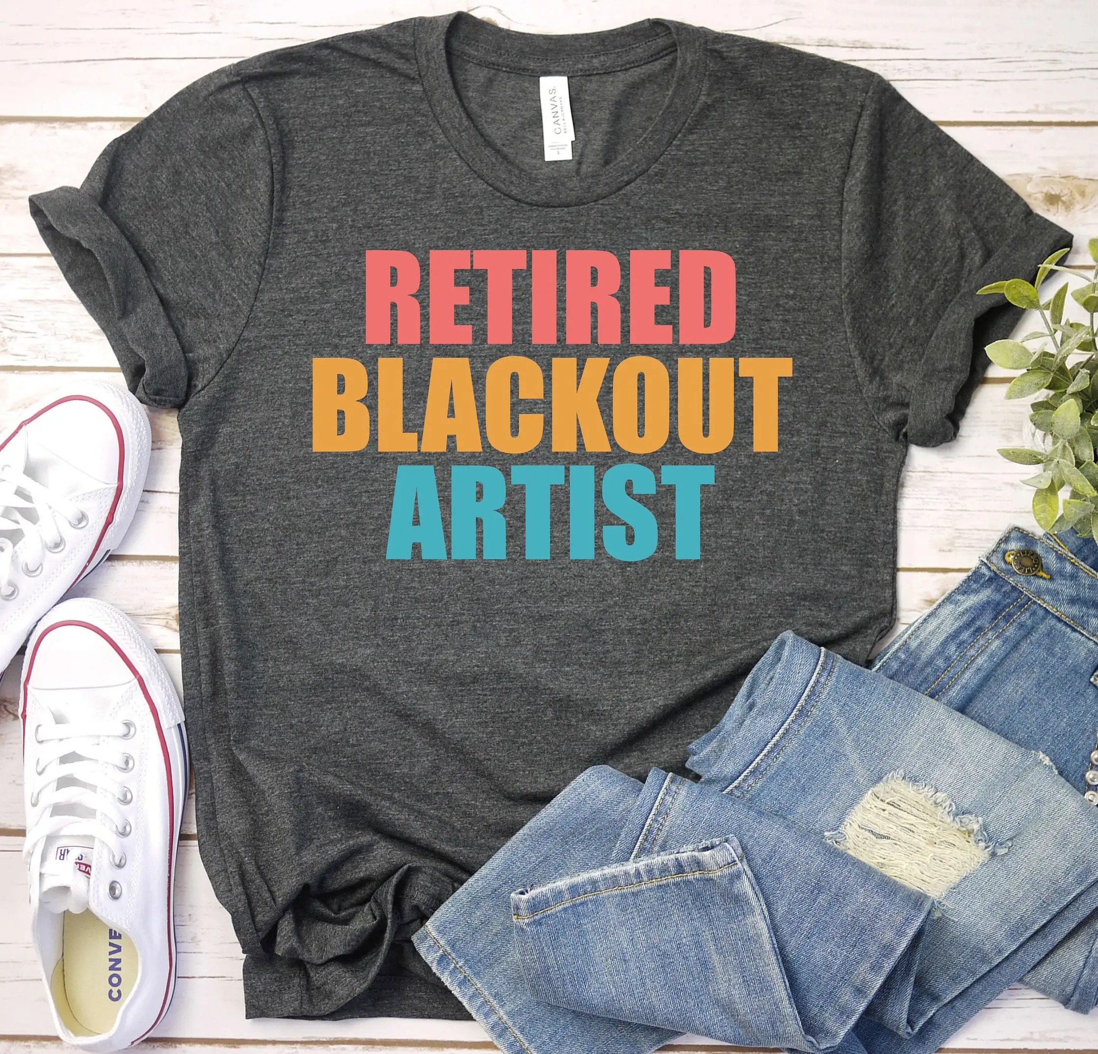 Retired Blackout Artist Sober T Shirt Sobriety Funny Anniversary Life Narcotic Rehab Alcoholic