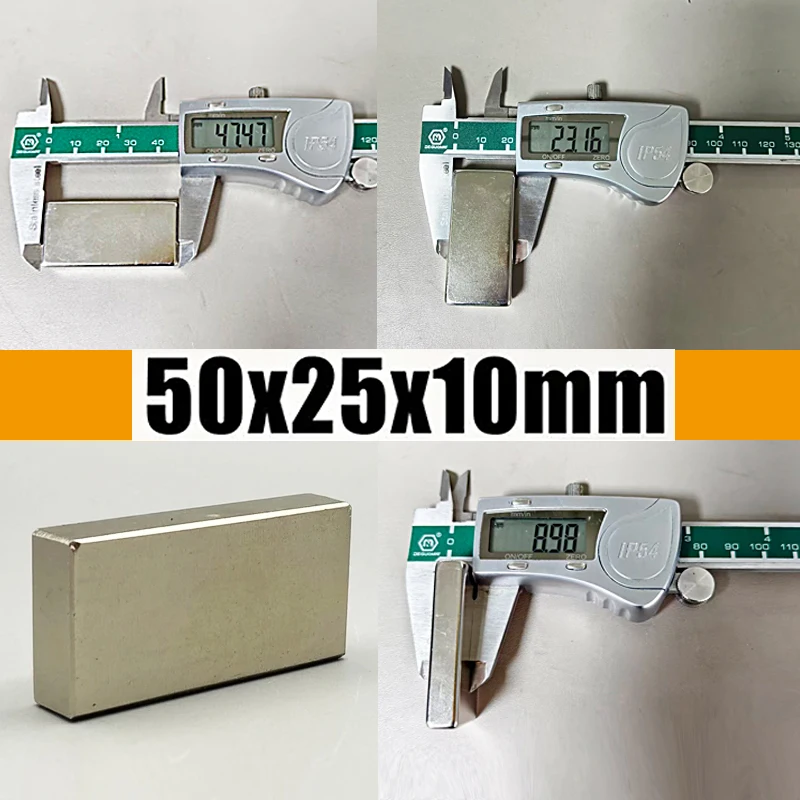 1/2/5/10pcs 50x25x10mm Magnet Block Square for Garage Tool Kitchen Office Craft Refrigerator Whiteboard 50*25*10mm Accessory