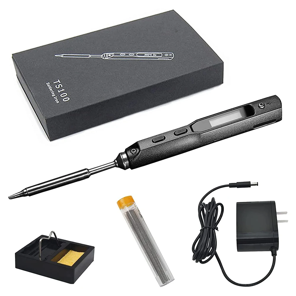 65 واط مكاوي لحام رقمية ذكية صغيرة محمولة شاشة OLED الكهربائية USB TS100 سبيكة لحام Fer a Souder