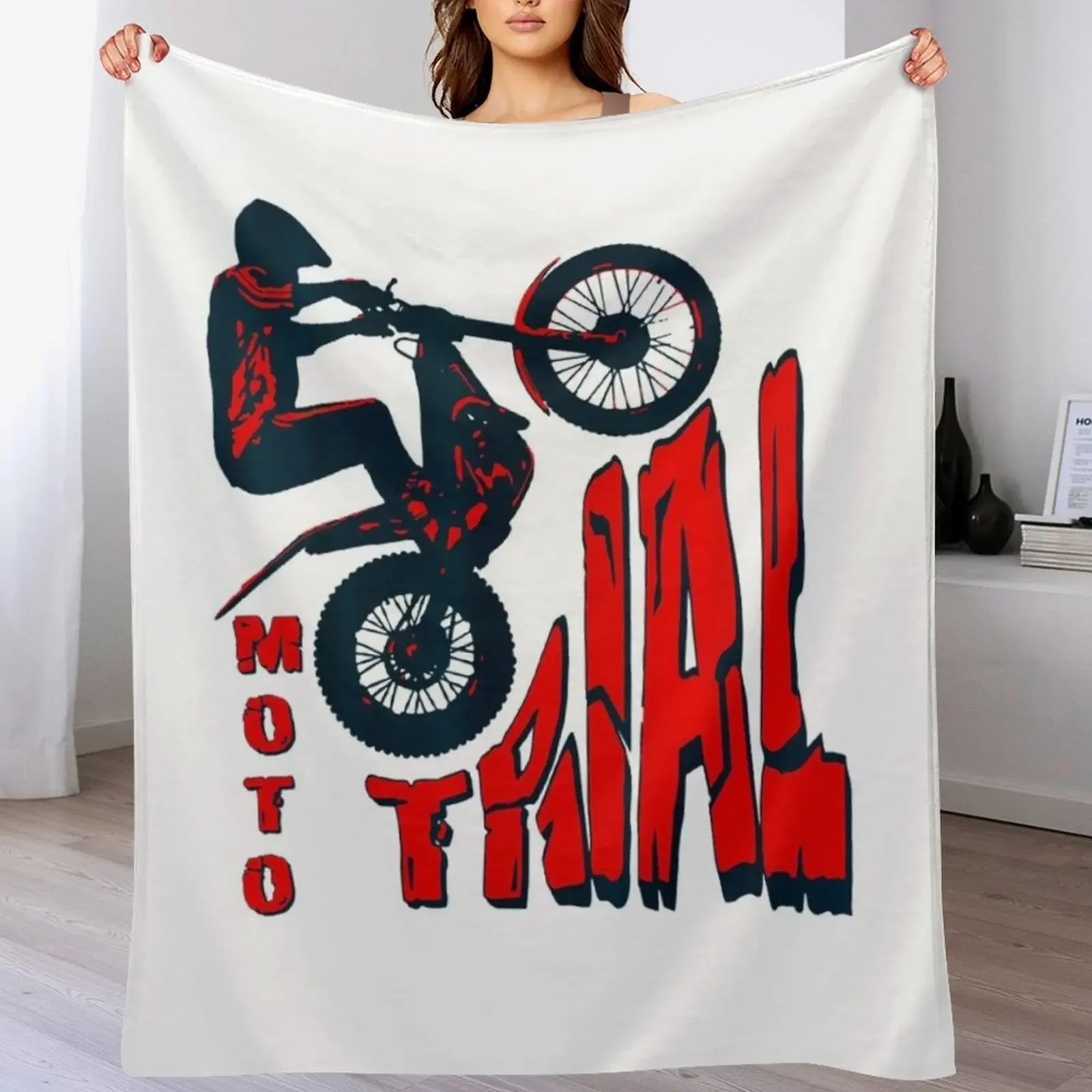 Manta de Motocross para Hombre - Manta de Moto de Trial - Manta Suave y Cálida para Motociclistas - Regalo para Hombres, Mujeres y Adultos