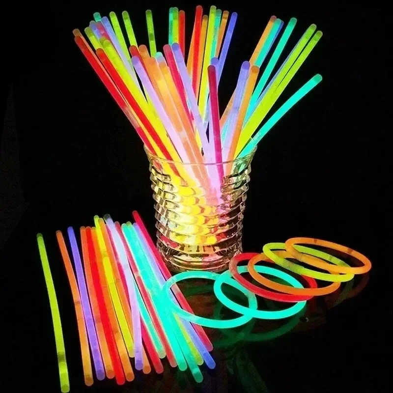 Fluorescent Sticks Bendable Light Glow Sticks Bracelets Necklaces Neon Wedding Decor Multi Colors Event Party Supplies Props