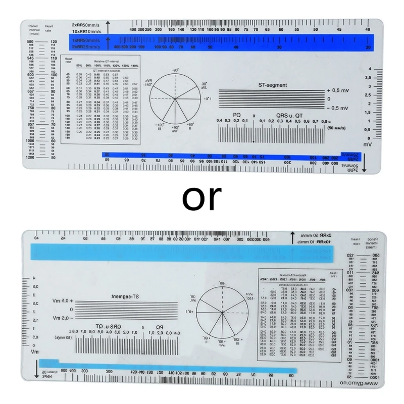 

ECG Ruler Plastic Ruler Measuring Tool Electrocardiogram Drafting Divider Electrocardiogram Ruler Dropship