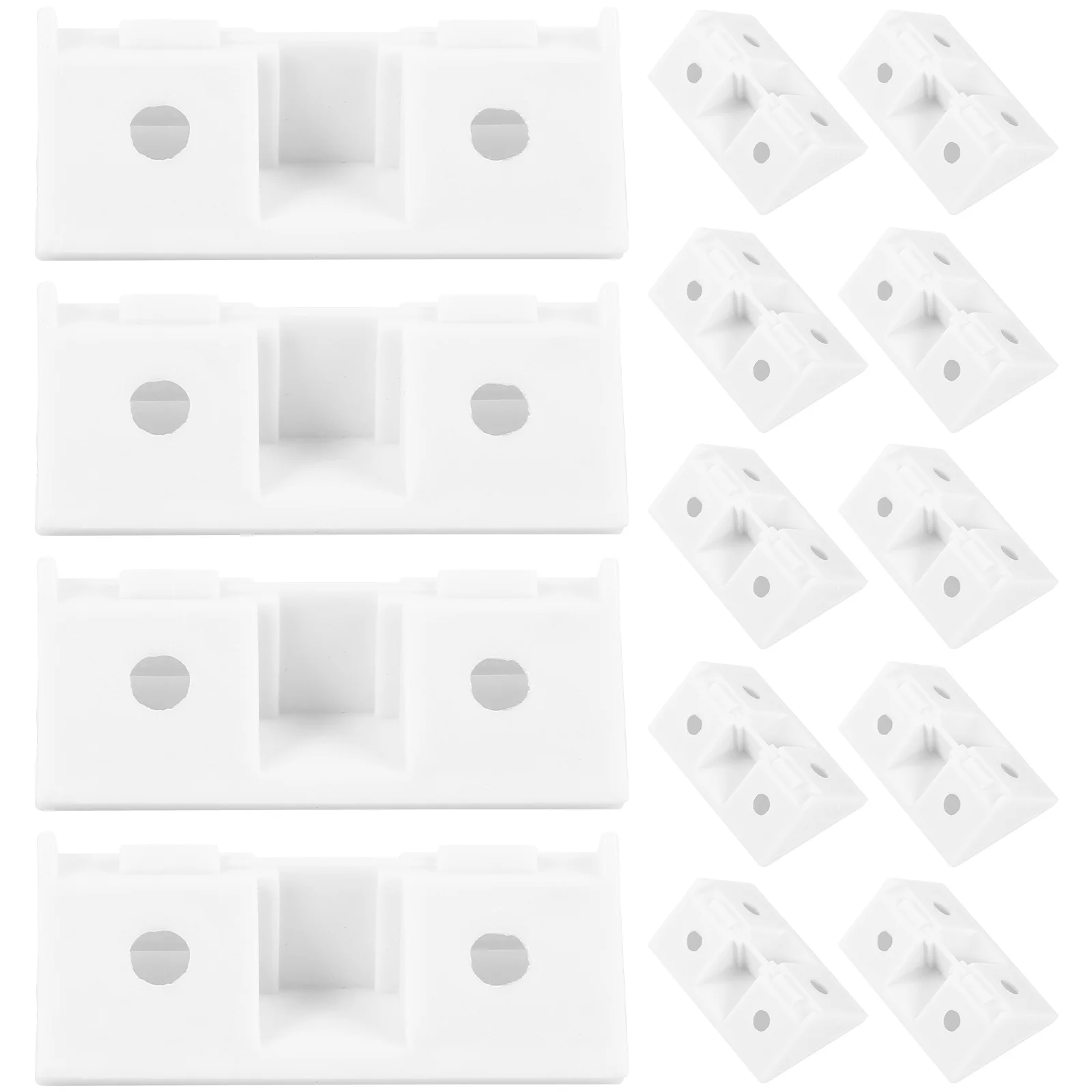 20 Pcs Partition Corner Code Angle Bracket Braces White Cabinet Brackets Furniture Connectors Right Shelf Support Small