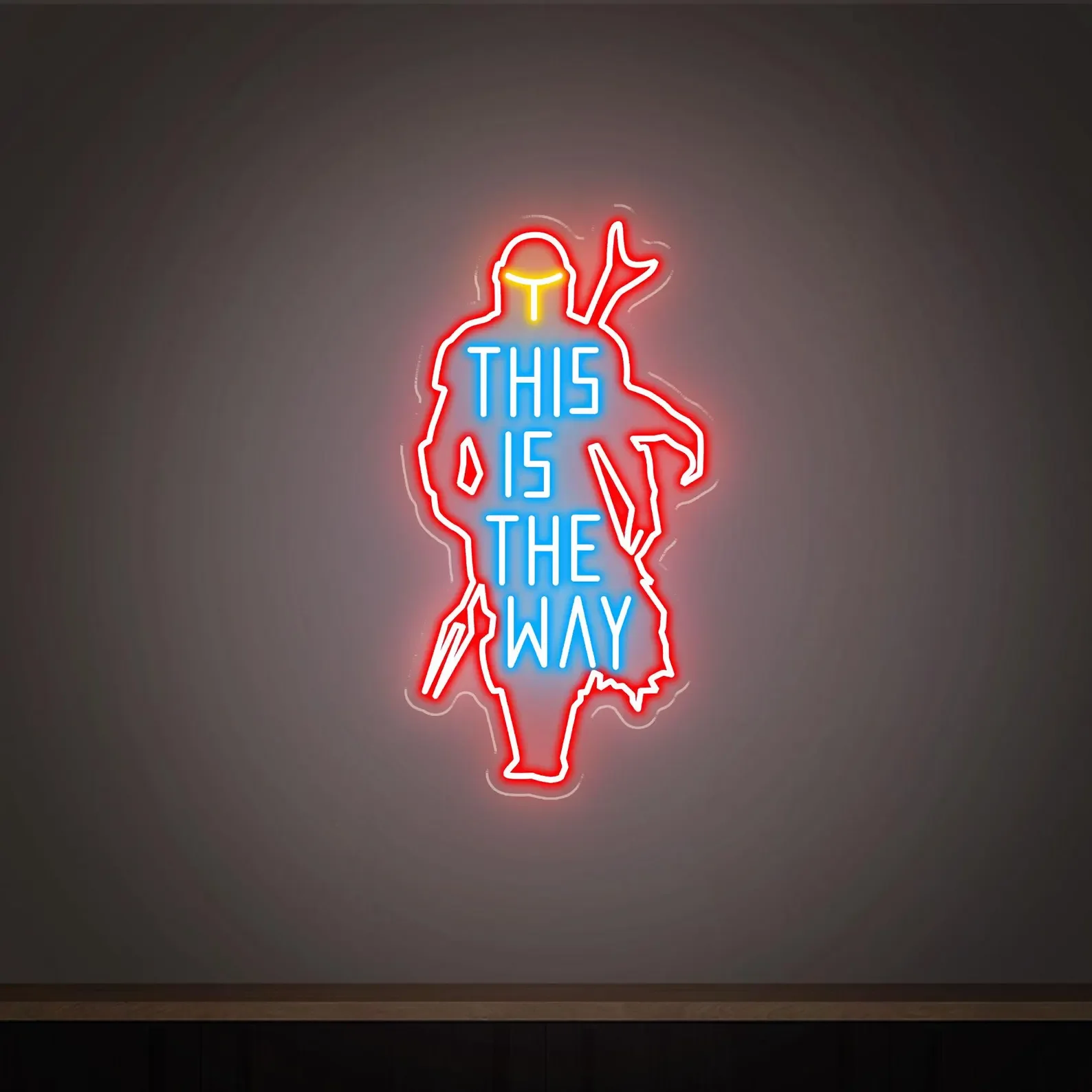 

This Is The Way Neon Sign, Neon Sign Bar Art Decoration, Neon Sign Wall Decor, Custom Logo Sign, Neon Sign for Game Room