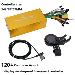 Controller di linea per bicicletta elettrica impermeabile, doppia trasmissione, Scooter elettrico, Display LCD per moto, 48V, 60V, 72V, 50A, 120A