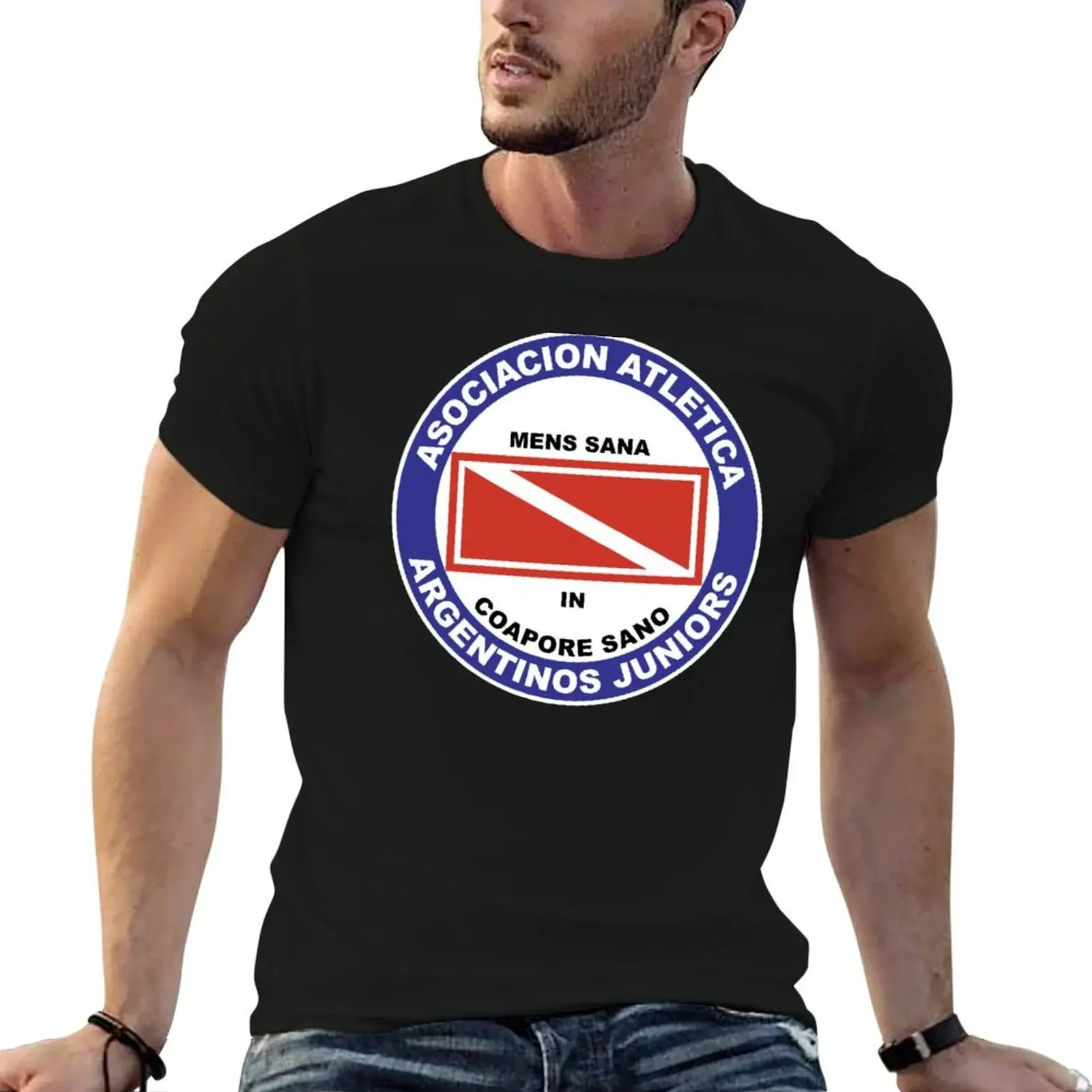 

Argentinos Juniors Crest/Logo T-Shirt Louboutins oversize t-shirts man baggy shirts graphics fitted t shirts for men
