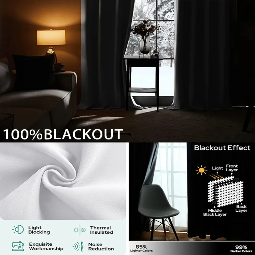 Enchanted Butterfly Kids Curtains - Fluttering Garden Digital Print Curtains for Living Room Thermal Drapes for Bedroom Decor