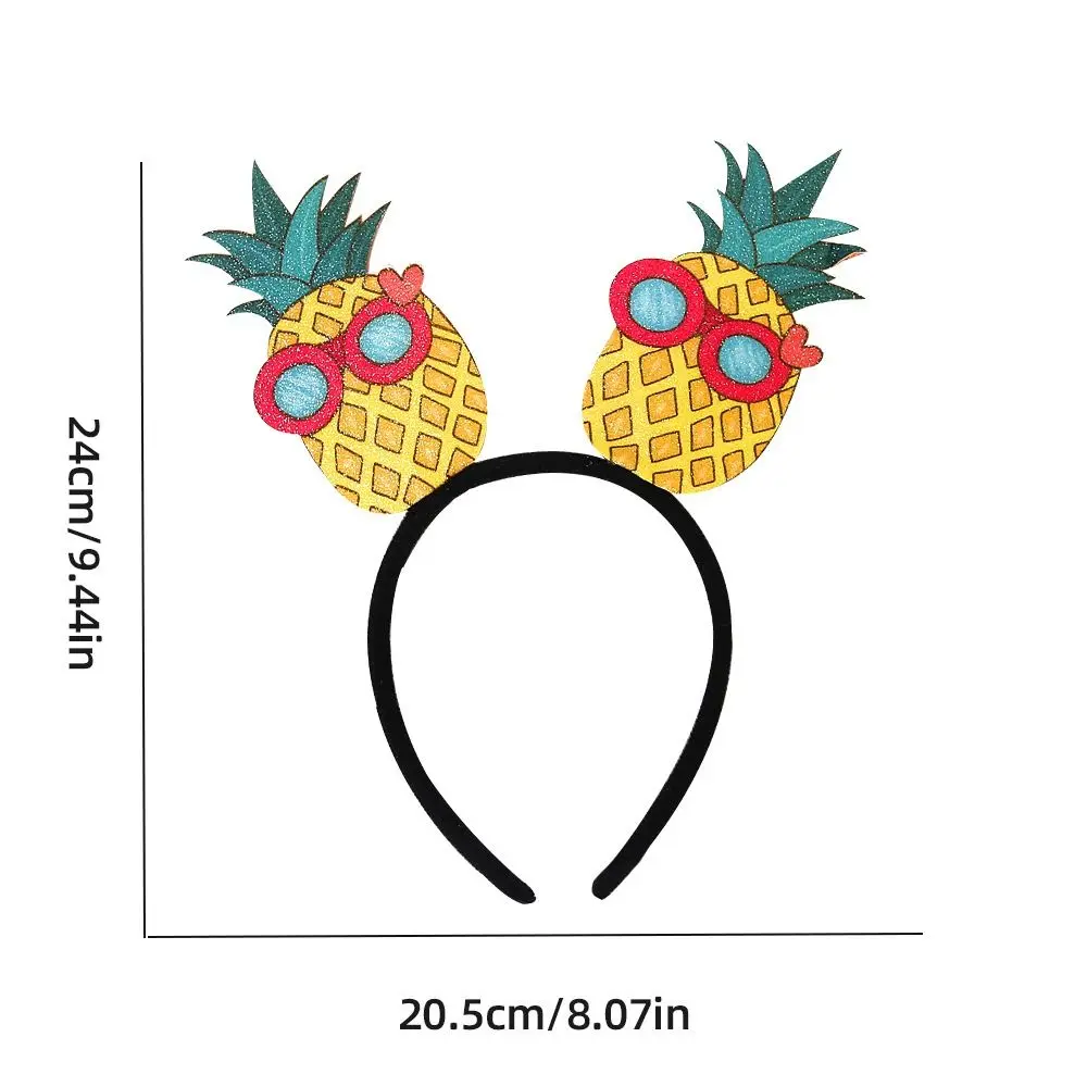 Cute Pineapple Hawaiian Party Headband Flamingo Coconut Tree Party Props Hairband Hairband Headwear Funny Headwear Holiday